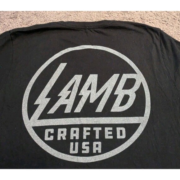 Lamb Crafted USA Voltage Electric 100% Cotton Black T-Shirt Men's Large - Picture 4 of 6